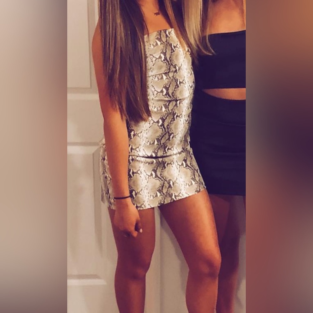Leather snakeskin bodycon from TigerMist